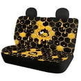 thumbnail image 2 of Uourmeti Car Seat Covers Full Set Fashion Polyester, Compatible with SUV Seats Front Seats, for Cars Trucks, Honeycomb Bee Print, 2 of 10
