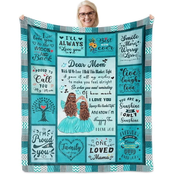 LHSHID Gifts for Mom Mom Gifts Birthday Gifts for Mom Mom Birthday Gifts Mom Xmas Gifts from Daughters Best Mom Gifts for Mothers Day Christmas Mom Blanket 40"x50"