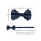 thumbnail image 2 of CORBATA DE LAZO PREATADA PARA HOMBRE INSPIRADA EN EL DÍA DEL PADRE, DE DOBLE CAPA, AJUSTABLE, COLOR SÓLIDO, AZUL MARINO, 2 of 4