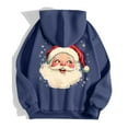 thumbnail image 5 of Ladies' Christmas Printed Zipper Long Sleeved Pocket Drawstring Casual Hooded Sweatshirt, 5 of 8