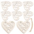thumbnail image 4 of HEMOTON Heart Diy Wood Ornaments Wooden Hearts Embellishments Beige 1 Rope For Home Decor Craft Enthusiasts, 4 of 8