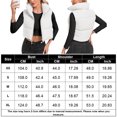 thumbnail image 2 of Chaleco Abrigo acolchado de plumón Chaleco corto acolchado Ropa de abrigo informal y cálida para mujer Ygjytge Blanco T L para Mujer, 2 of 6