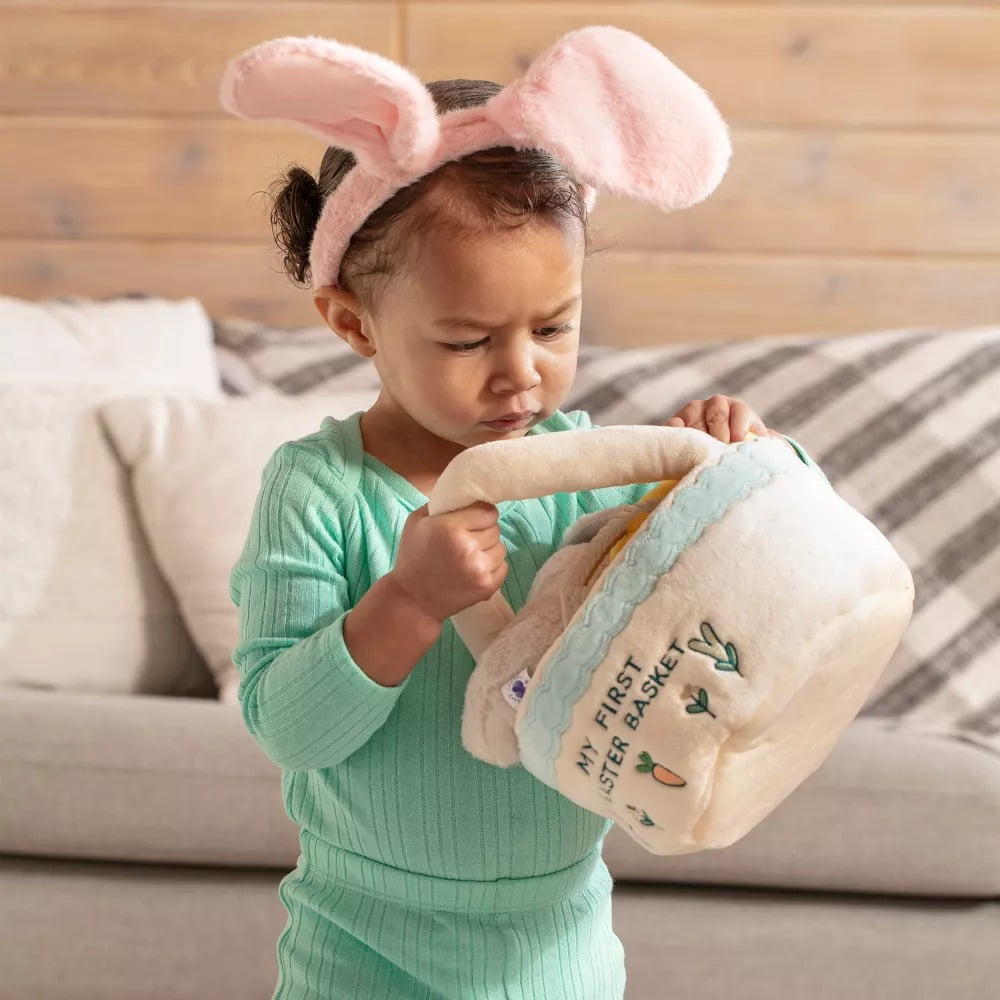 Sperric Easter Plush and Teether Baby Playset -Squeaky Bunny, Chicken, Easter Egg, Plush Toys & Silicone Teethers - Perfect Gift for Newborns & Babies