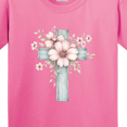 thumbnail image 4 of Inktastic Easter Cross Floral Youth T-Shirt, 4 of 5