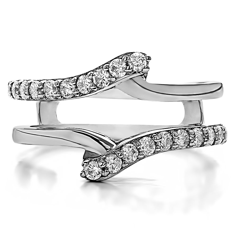 Bypass Ring Guard Enhancer in Sterling Silver (0.5ctw)