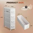 Narrow Dresser Storage Tower with 4 Drawers, Slim Dresser Chest of