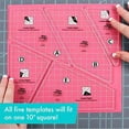 thumbnail image 5 of Milue Crazy Quilt 5 Stencil Kit Sewing Template Ruler Crazy Templates Quilt Ruler Set, 5 of 11
