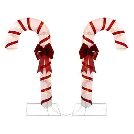 6ft Large Candy Canes Christmas 2 Lights Sculptures ...