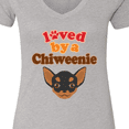 thumbnail image 4 of Inktastic Chiweenie Dog Women's V-Neck T-Shirt, 4 of 5