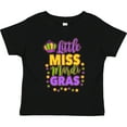 thumbnail image 3 of Inktastic Little Miss Mardi Gras with Crown and Dots Girls Toddler T-Shirt, 3 of 5
