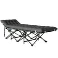thumbnail image 1 of CoSoTower 26.8" Wide Folding Bed, Camping Cot for Adults with Mattress, Carry Bag, Max Load 330 LBS, Dark Grey, 1 of 7