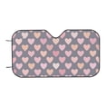 thumbnail image 7 of TEQUAN Sunshade for Car Windshield, Cute Hearts Valentine Pink Pattern Car Sun Shade, 51.2" x 27.5", 7 of 7