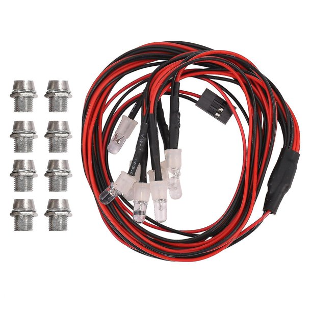 8 luces llevadas del color rojo del color blanco del LED 5m m compatibles con los coches de Hsp Rc