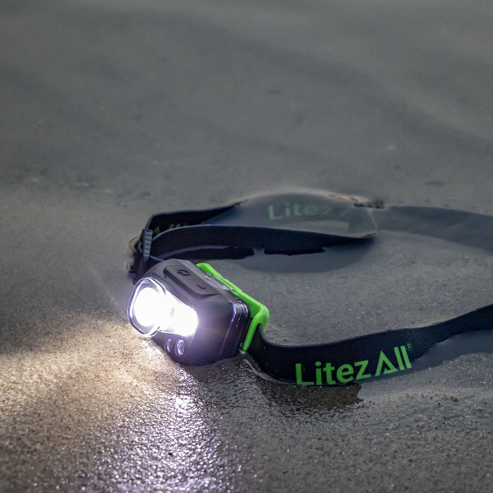 LitezAll Nearly Invincible Rechargeable Head Lamp, Waterproof Headlamp Flashlight with 8 Light Modes