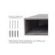 thumbnail image 3 of Repisa De Pared De Madera Para Equipos De Tv 100 X 30 Cm Lombardia.290 Hanlob Repisa Flotante Moderna con 3 cajones para equipos de TV, 3 of 6