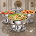thumbnail image 1 of Platos Rengue de 6 litros para buffet, paquete de 4 unidades, acero inoxidable, 1 of 8