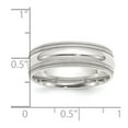 thumbnail image 2 of 925 Sterling Silver Polished 7mm Comfort-Fit Double Milgrain Size 11 Band Ring Ring for Women and Men, 2 of 2