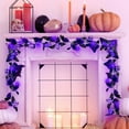 thumbnail image 5 of Halloween String Garland 6.5FT - Black Maple Leaf & Purple Vine Hanging Decor for Yard, Table, Wall, Party, Mantle - Fall & Halloween Indoor/Outdoor Decoration, 5 of 7
