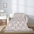 thumbnail image 2 of Rateoe Beautiful Rabbit1 Pattern Flannel Throw Blanket, Ultra-soft Blanket for Bed, Couch, Car, Hypoallergenic Anti-pilling blanket-40"x30"(Vertical), 2 of 6