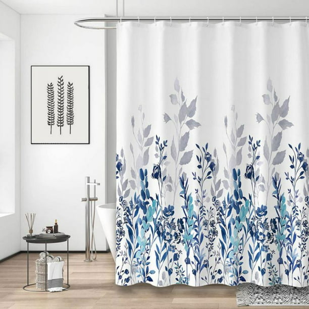 Blue Shower Curtain Fl, Shower Curtain Brand Names