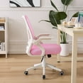 thumbnail image 5 of VECELO Mid-Back Swivel Adjustable Ergonomic Office Chair, Mesh Lumbar Support and Adjustable Arms Task Chair for Computer, Pink, 5 of 17