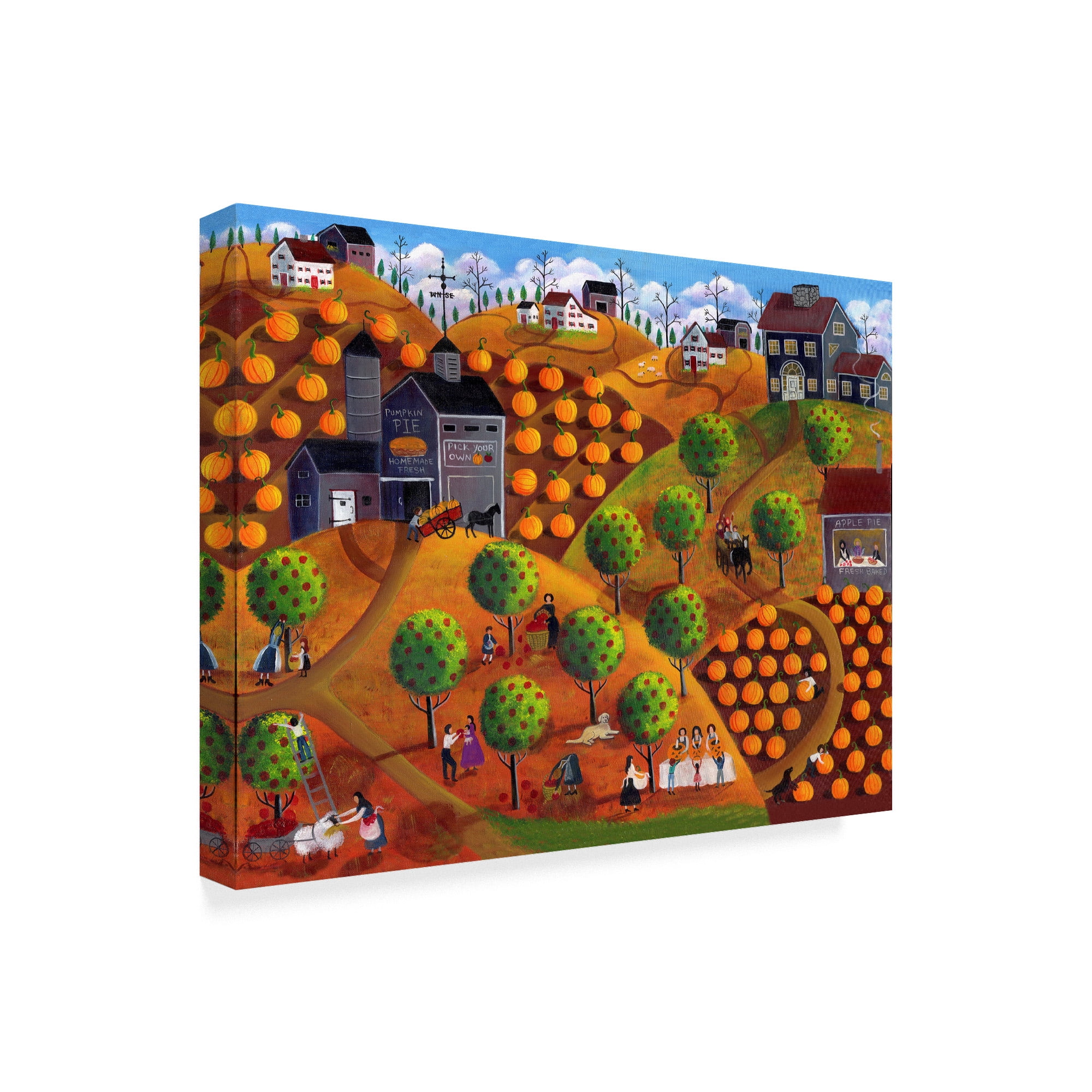 Trademark Fine Art 'Pick Your Own Pumpkin And Apple Farm' Canvas Art by Cheryl Bartley