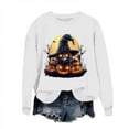 thumbnail image 2 of Jsaierl Women's Halloween Sweatshirts Plus Size Pumpkin Ghost Graphic Sweatshirt Work Crewneck T-shirt Long Sleeve Dressy Casual Pullover Tops Halloween Clothes, 2 of 6