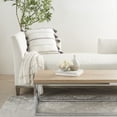thumbnail image 3 of Mina Victory Life Styles Cotton Braided Stripes Tassels Throw Pillow in Gray, 3 of 5