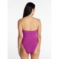 thumbnail image 4 of Time and Tru Women's and Women's Plus Cut Out Bandeau One Piece Swimsuit, Sizes XS-3X, 4 of 6