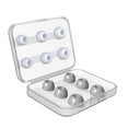 thumbnail image 1 of 12 auricures, auricures, portátil, de silicona, con caja de almacenamiento, que adaptaciónción a de carga, cubierta de repuesto para gris Yotijar Consejos para auriculares, 1 of 3