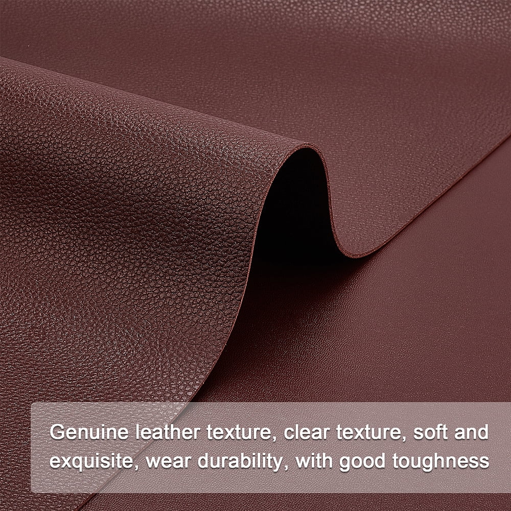 Imitation Leather Fabric for Garment Accessories Coconut Brown 135x30x0.12cm DIY