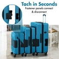 TACH V3 Connectable Hardside Luggage Set, 3 Piece Set, Sky Blue