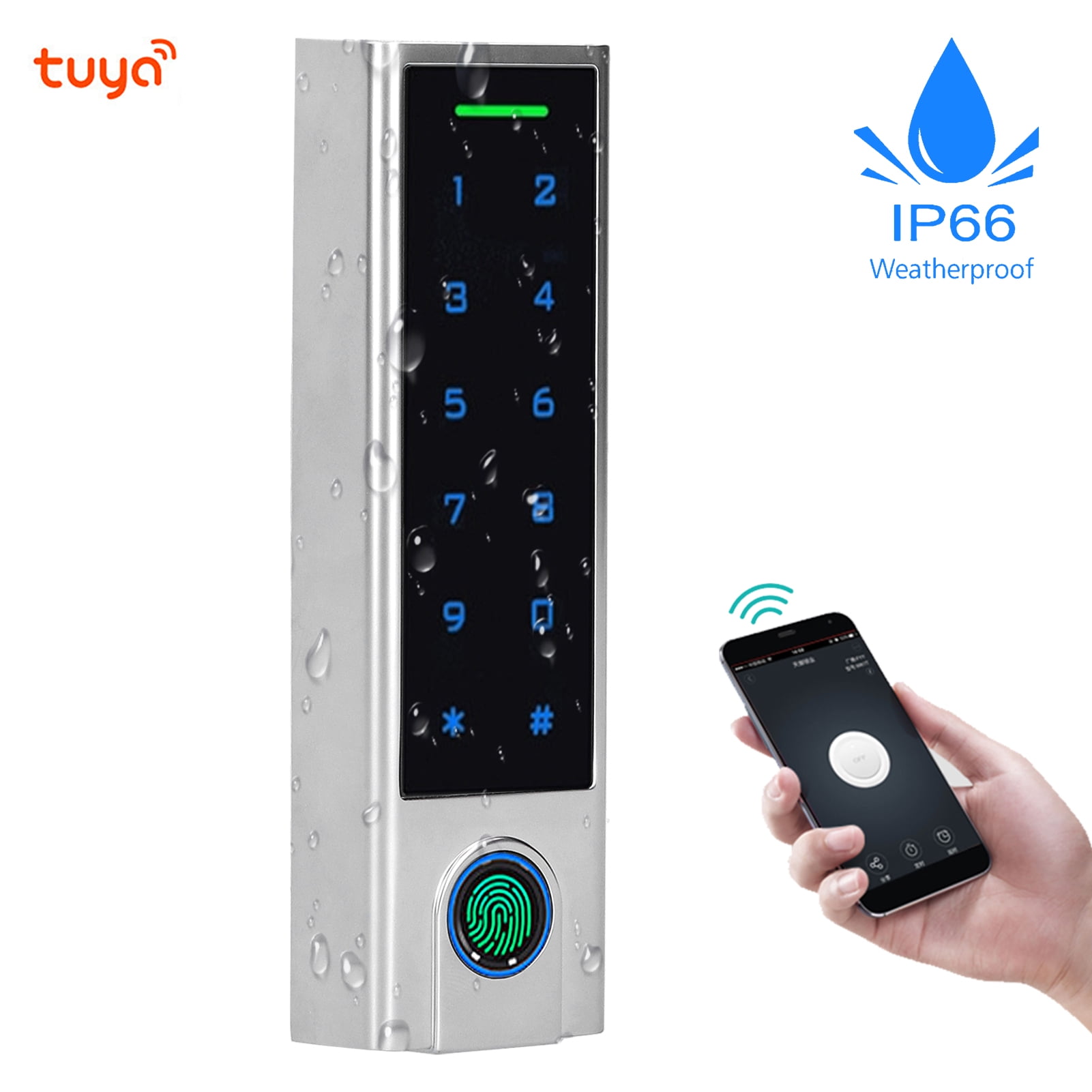 Smart Lock Front Door, Keyless Entry Door Lock Multifunctional Metal