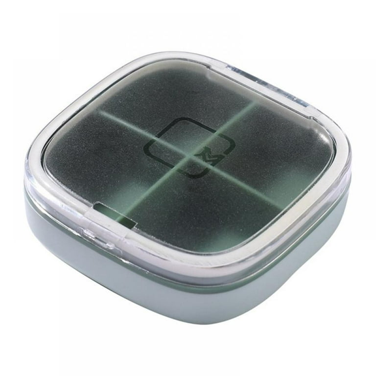 Pill Box For Purse Decorative Pill Case Holder Floral Travel Mint Vitamin  Metal
