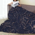 thumbnail image 6 of Zufioo Navy Dark Blue Fleece Blanket Queen Size,Plush Bed Blanket,Ultra Soft Throw Blanket,Plush Fuzzy Cozy Blanket Perfect for Bed,Couch-60"x50", 6 of 7