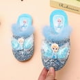 thumbnail image 1 of Girls' Wool Slippers Spring and Autumn New Real Wool Home Wool Slippers Aisha Little Princess Girls' Soft Bottom Cotton Slippers, 1 of 5