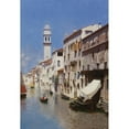 thumbnail image 2 of Rubens Santoro 14x18 Gold Ornate Wood Frame and Double Matted Museum Art Print Titled - Venetian Canal, 2 of 4