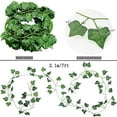 thumbnail image 2 of Fake Ivy Garlands Leaves Artificial Vines Faux Green Hanging Plants for Bedroom Wall House Decor Outdoor Wedding Photography Backdrops, Non-discoloring, 2 of 6