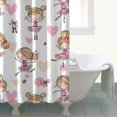 thumbnail image 4 of Ballet Princess Heart Pattern Shower Curtain 72"x84" ,Bathroom Decorative Shower Curtains Set with 12 Hooks,Modern Waterproof Washable Shower Curtain, 4 of 6