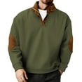 thumbnail image 5 of Sweatshirts for Men 2026 Fall Winter Long Sleeve Casual Stand Collar Patchwork Sweatshirt Mens Pullover Top, 5 of 5