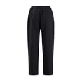 thumbnail image 3 of Womens Travel Pants Casual Solid Color Pants Elastic Waist With Zipper Multiple Pockets Comfortable Cotton Linen Long Trousers 2Xl Pants For Women, 3 of 3