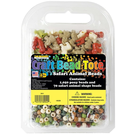 The Beadery Safari Novelty and Pony Bead Tote, 1 LB, 3041, Unisex