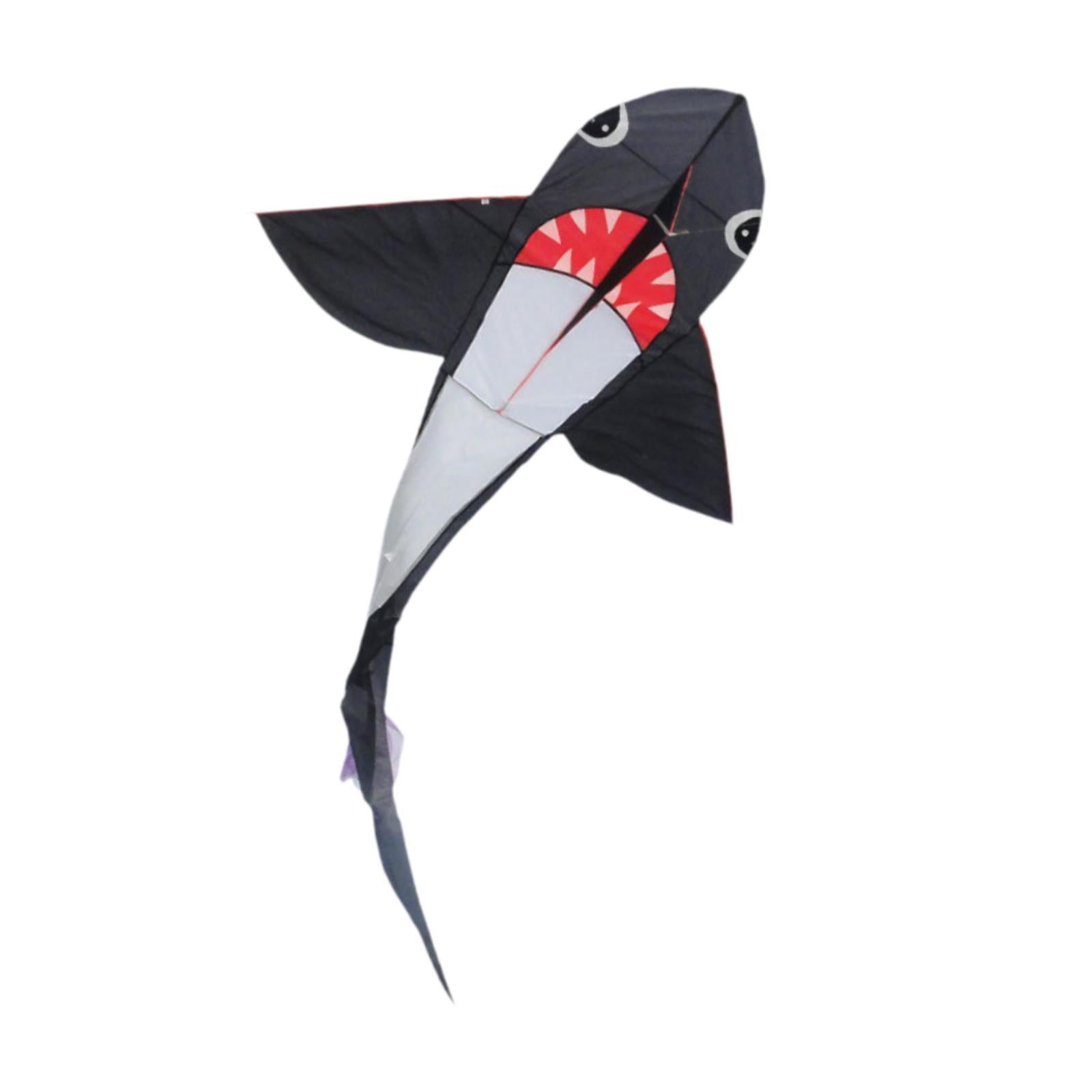 harayaa Shark Shaped Kite Colorful Relaxing Activity Easy Control Game Large Size Flying