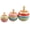 as shown 453, variant on Ludlz Gyroscope, 3 Pcs/Set Handmade Painted Wood Spinning Tops, Wooden Toys Educational Toys Kindergarten Toys