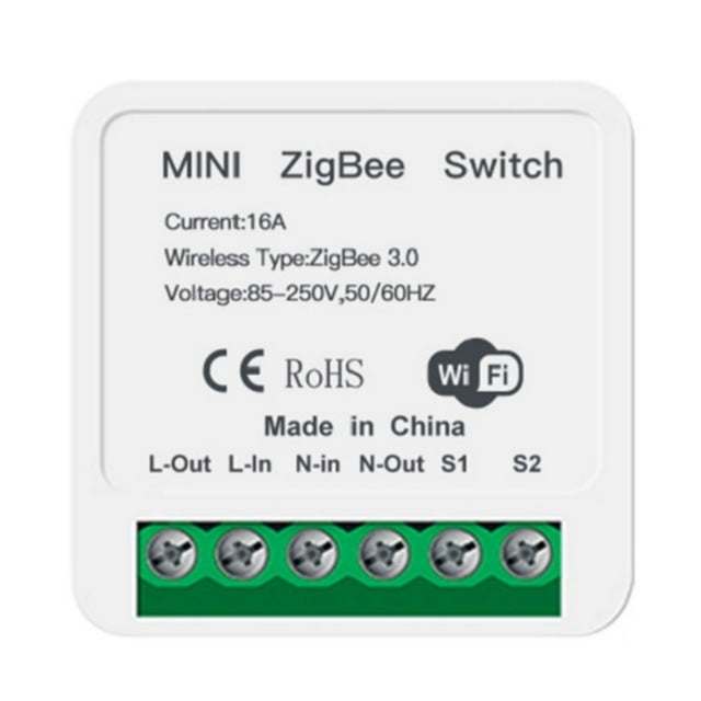 ZigBee 3.0 Module d'Interrupteur 16A Relais Intelligent Interrupteur Lumineux Application Télécommande Commande Vocale Module de Coupure Bricolage Automatisation d'Appareils Ménagers (AC 85-)
