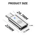 thumbnail image 6 of Professional Aluminium Alloy Female to Male Smart Chip PD 35W Fast Charging Connector USB Type C to Lighting Converter Phone Adapter GREY, 6 of 8