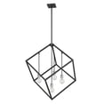 thumbnail image 3 of Z-Lite Vertical 4 Light 34" Steel Cage Pendant in Matte Black and Brushed Nickel, 3 of 7