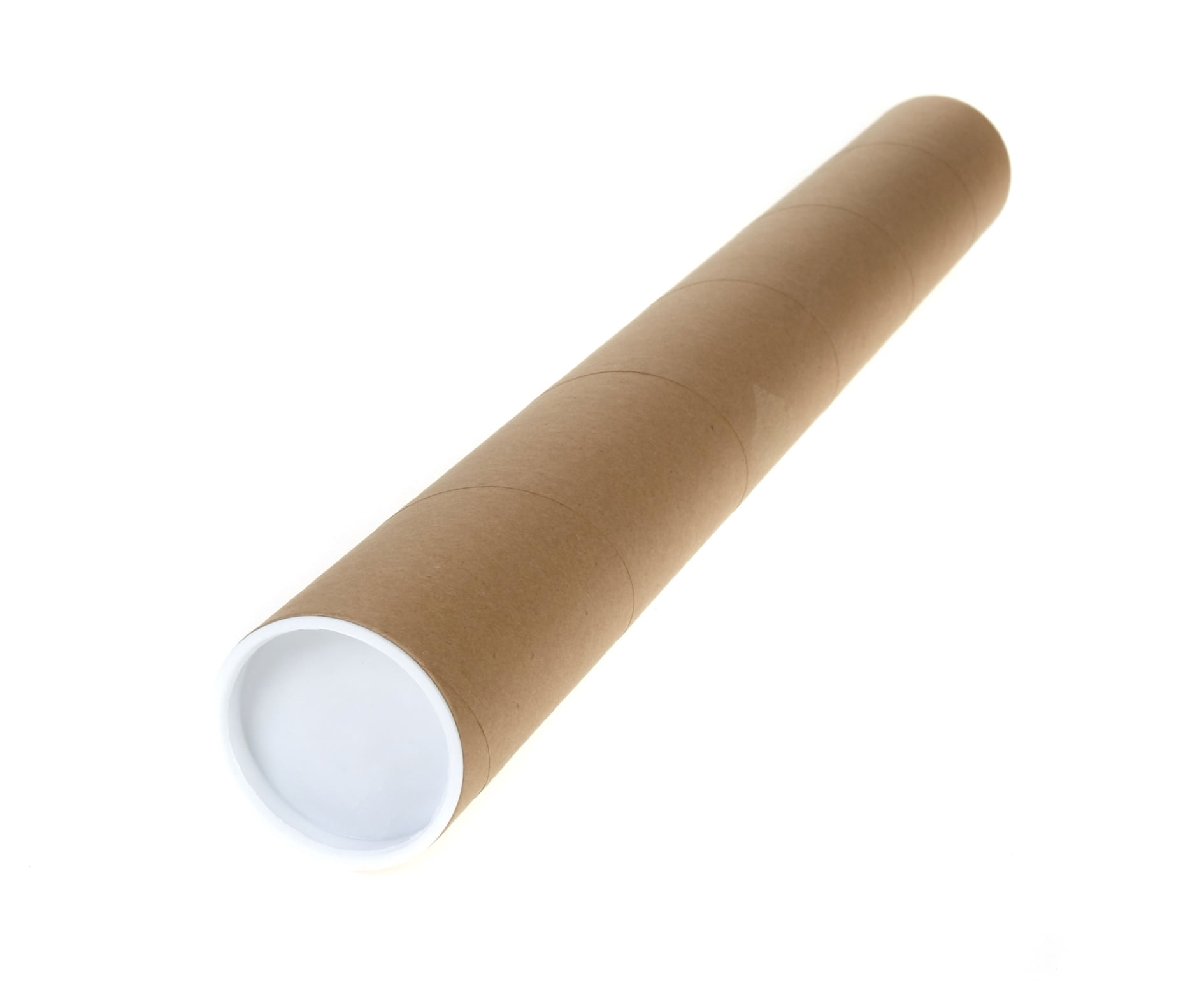 Tubeequeen Kraft Mailing Tubes with End Caps - Art Shipping Tubes 1.5-inch  D x 36-inch L, 12 Pack