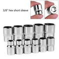 thumbnail image 5 of 3/8" Head Square Drive Ratchet Wrench Socket Hex Keys Socket Bits Metric Double End Hexagons Sleeves 6-32mm Range, 14mm, Tool Set, Hand Tools, 5 of 7