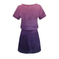 thumbnail image 5 of yillto Mini Dress for Women Casual V Neck Dresses with Pockets Trendy Short Sleeve Drawstring Dresses, 5 of 5